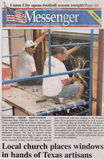 FUMC Union City, Tennessee newspaper article