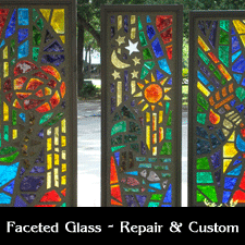 Click here for Dalle de
                            Verre Faceted Glass Gallery