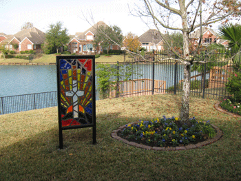 Yard Art - Faceted Glass 4